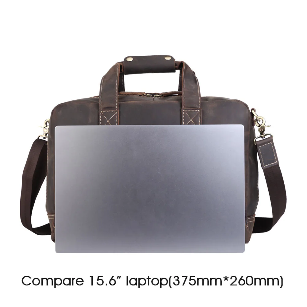 Men Laptop Messenger Bag Leather Business Office Handbag Shoulder Computer Bags Genuine Leather Briefcases With Custom Logo