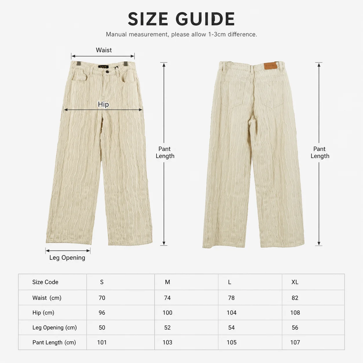 Size measurements