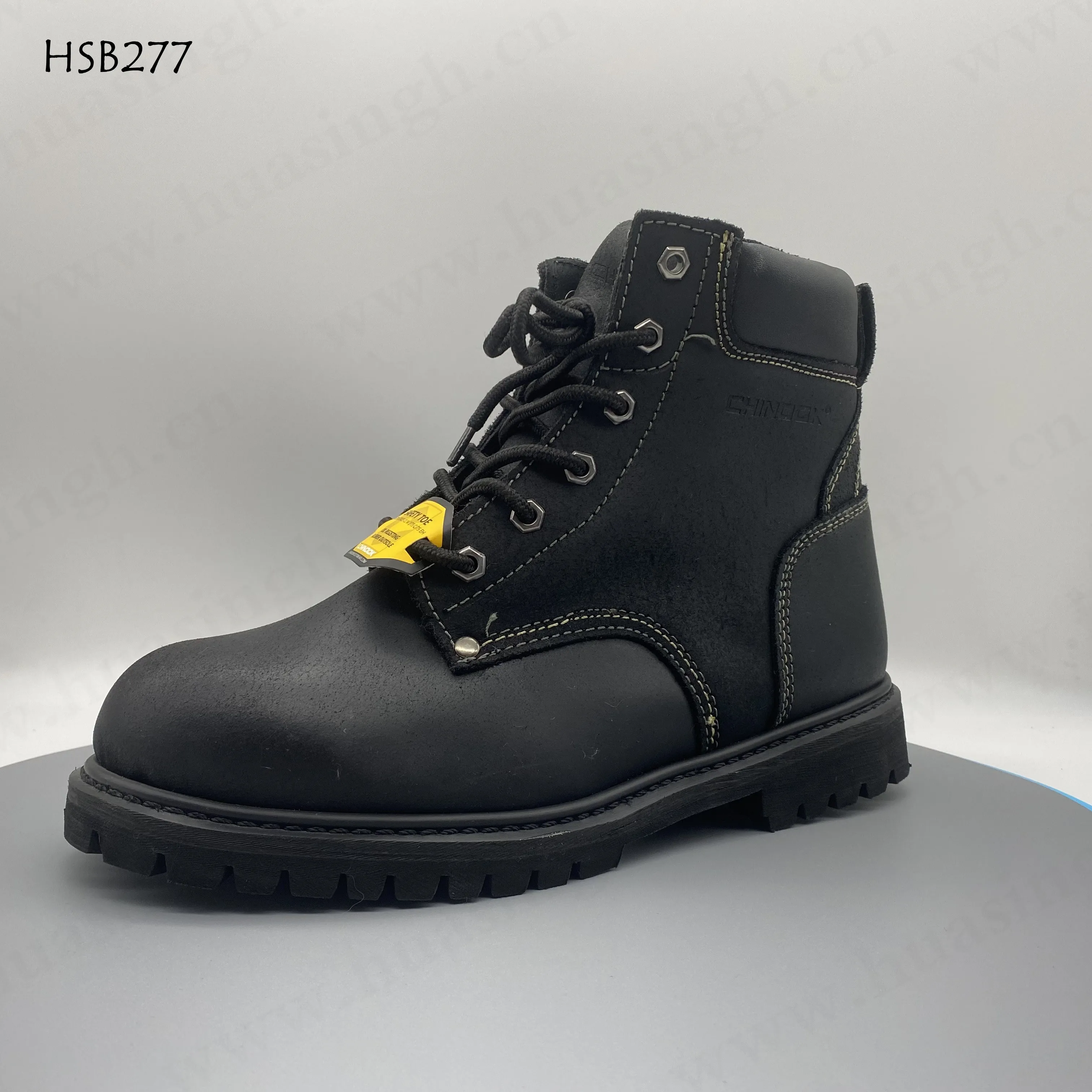 LXG,lumberjack Strong Goodyear Rubber Outsole Black Safety Boots Anti-puncture Industrial Safety Shoes with Steel Toe HSB277