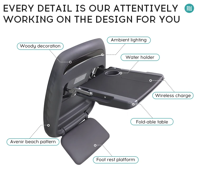 Auto Interior Electric Power Car Back Table Luxury Seat Retractable