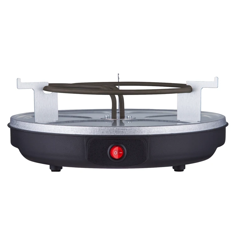 Round Shape  Detachable Nonstick Plate Electric BBQ Raclette Grill for 6 Person 900W Grill Raclette