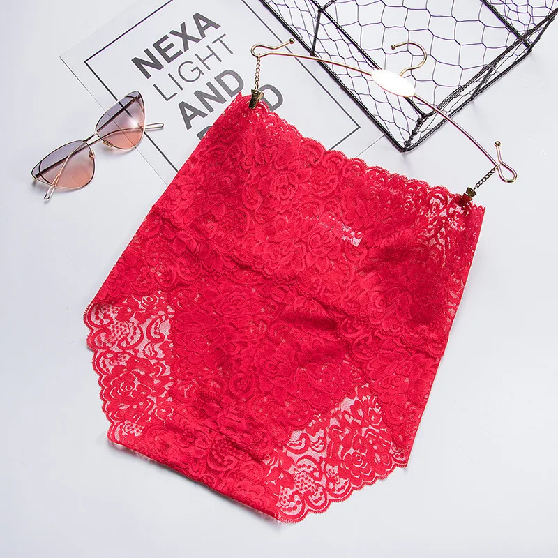 Womens Sexy Lace Plus Size Lace Sexy High Waist Thong Underwear Panties Pin  up Lingerie Padded Lace Super Soft Beach, Red, Medium : :  Clothing, Shoes & Accessories