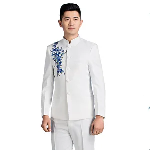 Men's Embroidered Suit New Stage Chorus Host Singer Annual Meeting Performance Suit