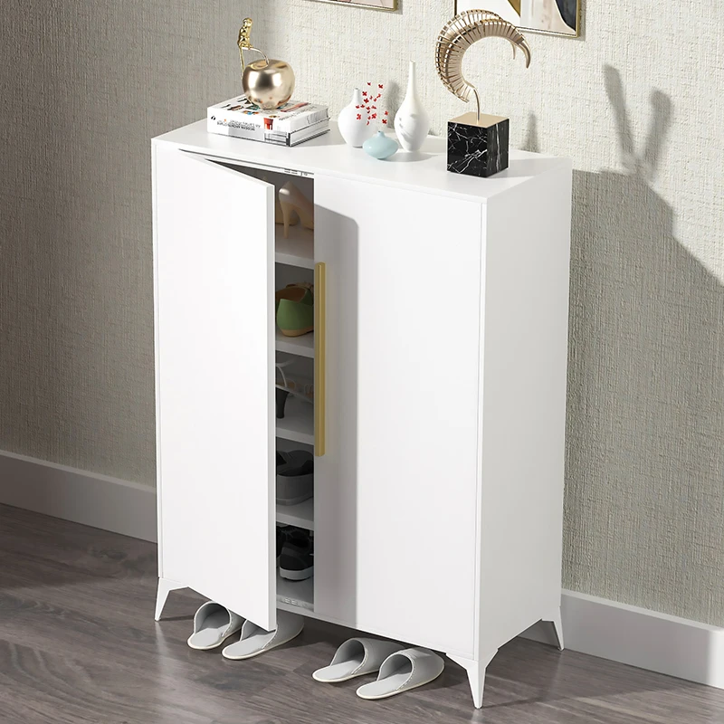 Compact Steel Shoe Cabinet and Space-Saving Design Durable Steel Shoe Rack Cabinet with Adjustable Shelves