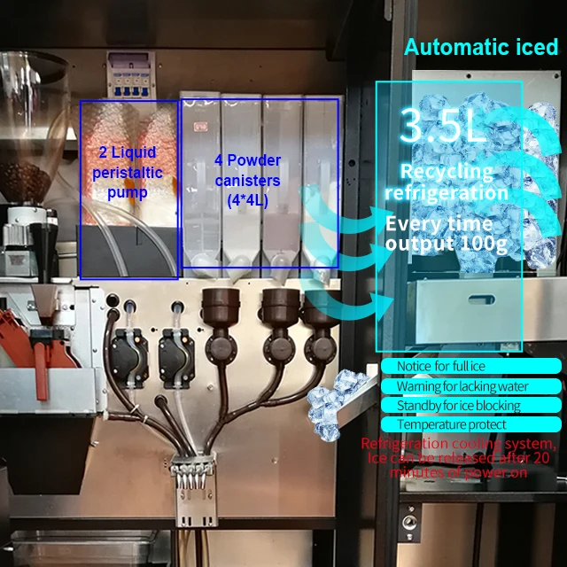 Fabryka sprzedaży bezpośredniej Komercyjny inteligentny ekspres do kawy Inteligentny automat do kawy od ziaren kawy do filiżanek