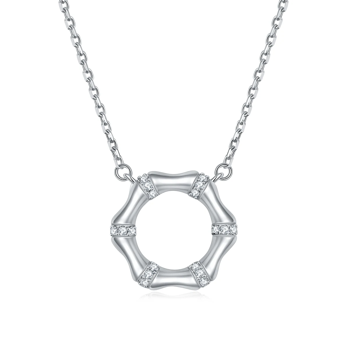 Hexagon Prong Setting Sterling Silver 