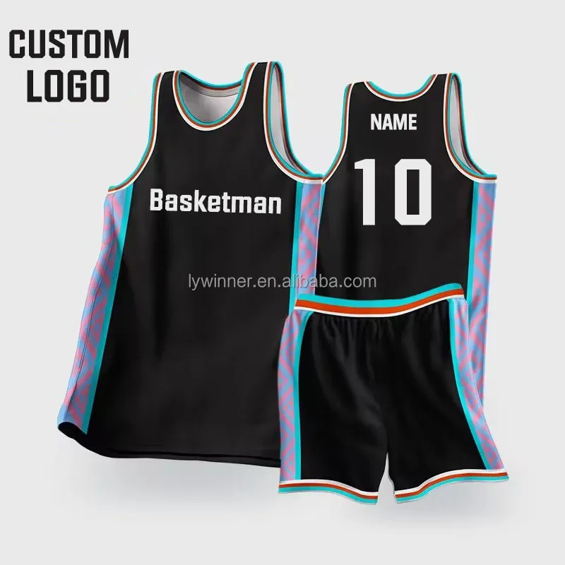Полностью сублимационная баскетбольная майка и шорты от производителя, индивидуальное платье, Океанский унисекс, OEM