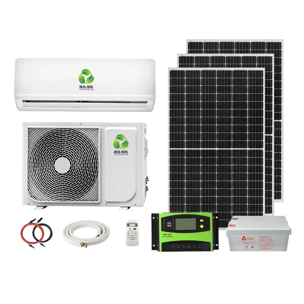 100% Solar Air Conditioner Split System 48V DC Inverter/24 Hours 18000BTU  100% Solar Air Conditioner/ Wall Split Air Condition - Main Image