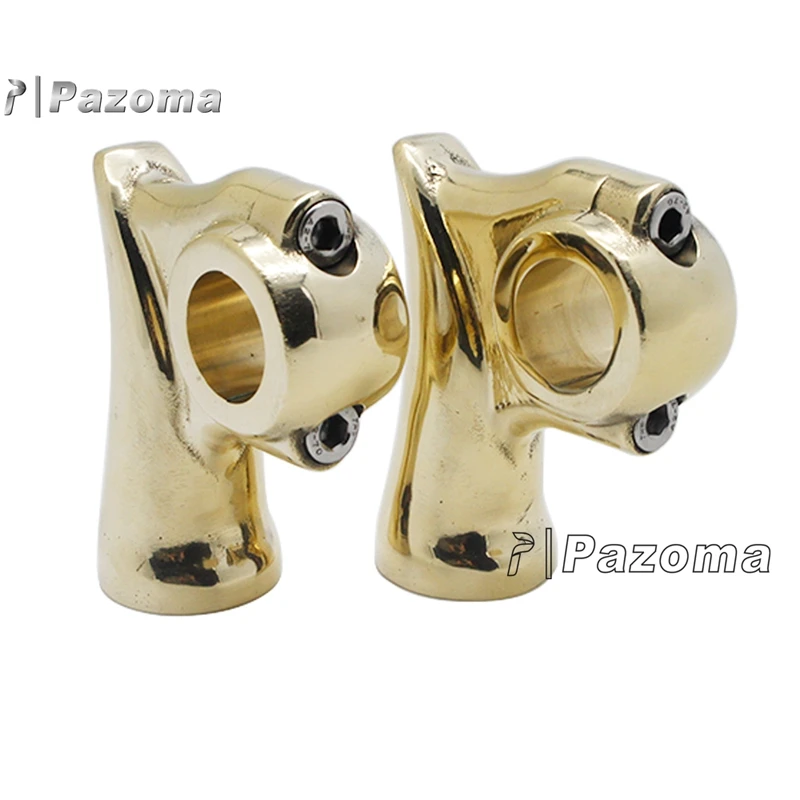 Risers De Guidon En Laiton Pour Harley Bobber - Personnalisés Old School, 7/8