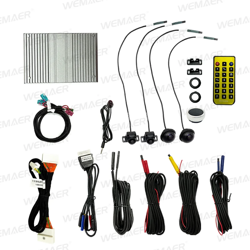 Wemaer 360 Degree 3D Around Surround Bird View Car Panorama Camera System Video Interface Decoder for BYD Song Pro Sealion