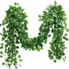 Vite artificiale con foglie di anguria verde