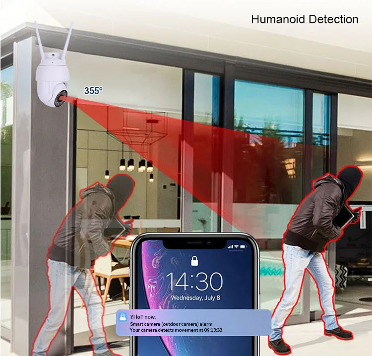 VEEKEI VK-OSCD202Y 1080P IP PTZ Wireless Security