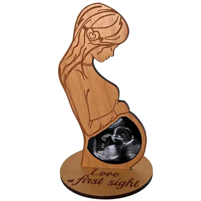 Personalized Wooden Pregnancy Memory Photo Ultrasound Baby Future Mom Souvenir Belly Baby Ultrasound Photo Frame