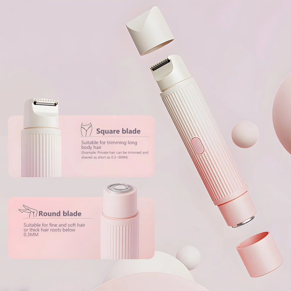 2 в 1 триммер для бикини женщин перезаряжаемый волос на лобке IPX7 Водонепроницаемая электробритва