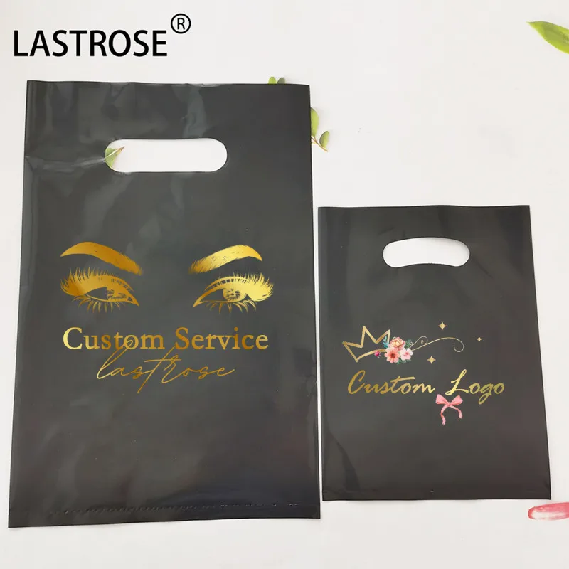 Custom Print Logo Plastic Shopping Bag Plastic Packaging Die Cut Handle