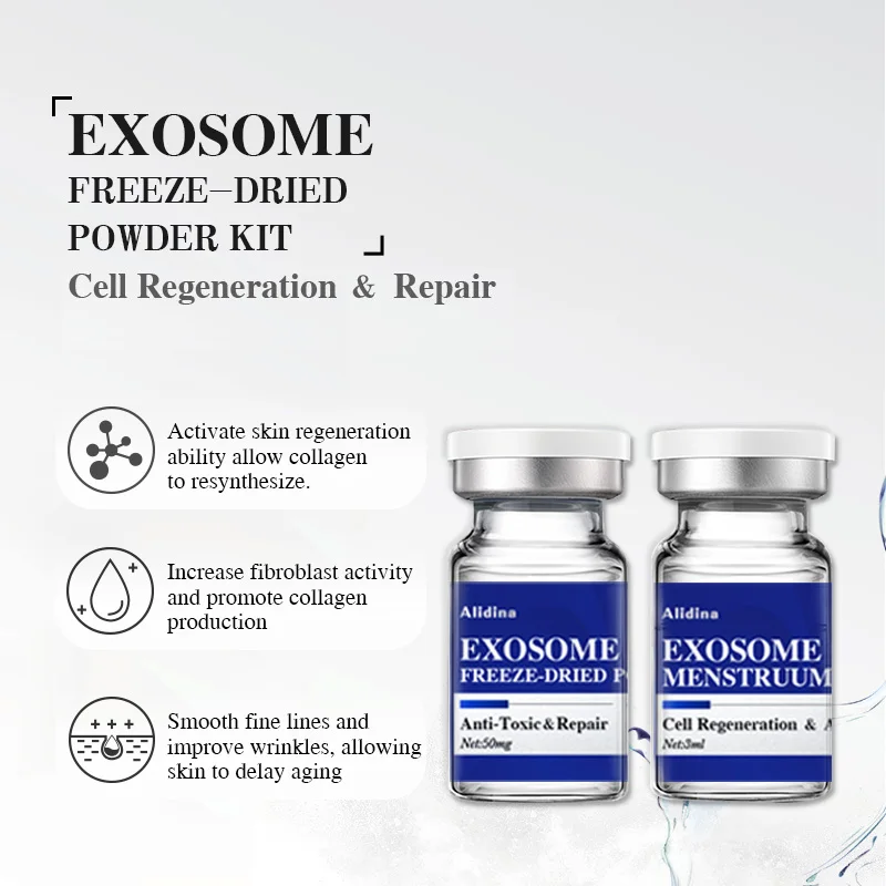EXOMUNE 01 Powder & 02 Solution セット Exo Lyophilized Powder Kit - Exozome Stem Cell Skin Booster