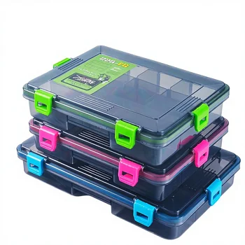 New KUISHEN 4-Color Rigid PP Fishing Tackle Box with Compartments 20L Capacity for Fish Lure Bait Hooks Lake Fishing Accessories – Hooks – view 3