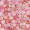 Pink bursting glass beads