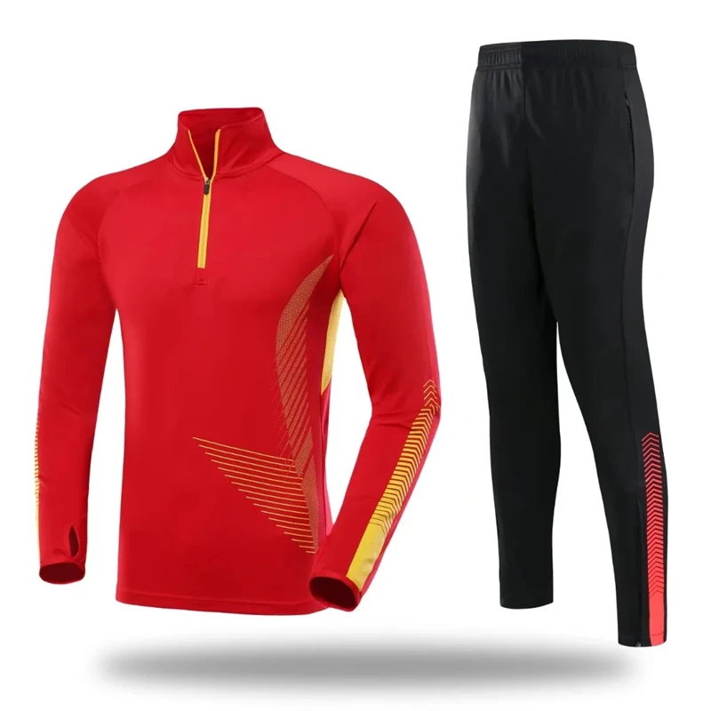 Men's Custom Soccer Football Tracksuit Breathable Active Wear for School Training Wholesale Blank Sets