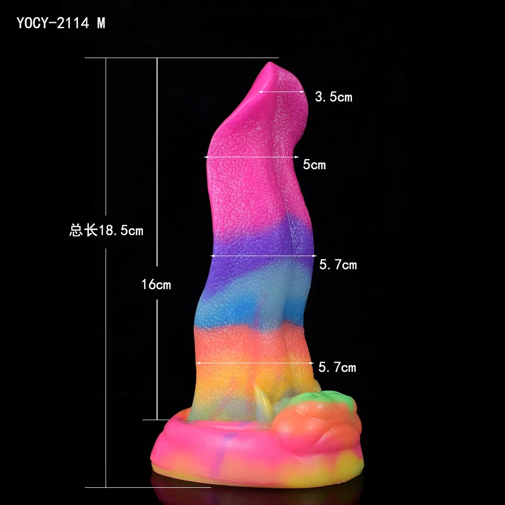 Faak Colorful Thick Wolf Tongue Silicone Anal Sex Toys Suction Cup Glow faak-colorful-thick-wolf-tongue-silicone-anal-sex-toys-suction-cup-glow