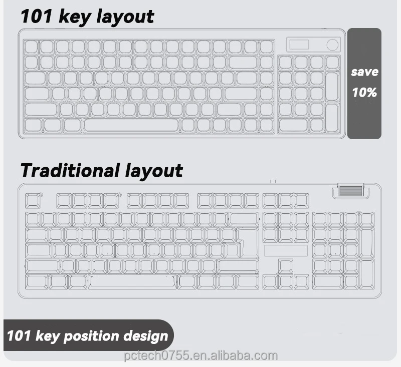 YK100 Gaming Keyboard - Compact, Wireless, RGB Backlit