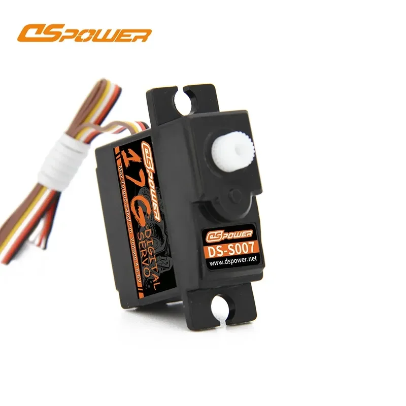 DSpower DS-S007 Servo Numérique à Engrenages En Plastique 17g 3/5 Broches 1/18-1/14 Pièces De Voiture RC Hyper GO Wltoys 144001 Jouet Robot