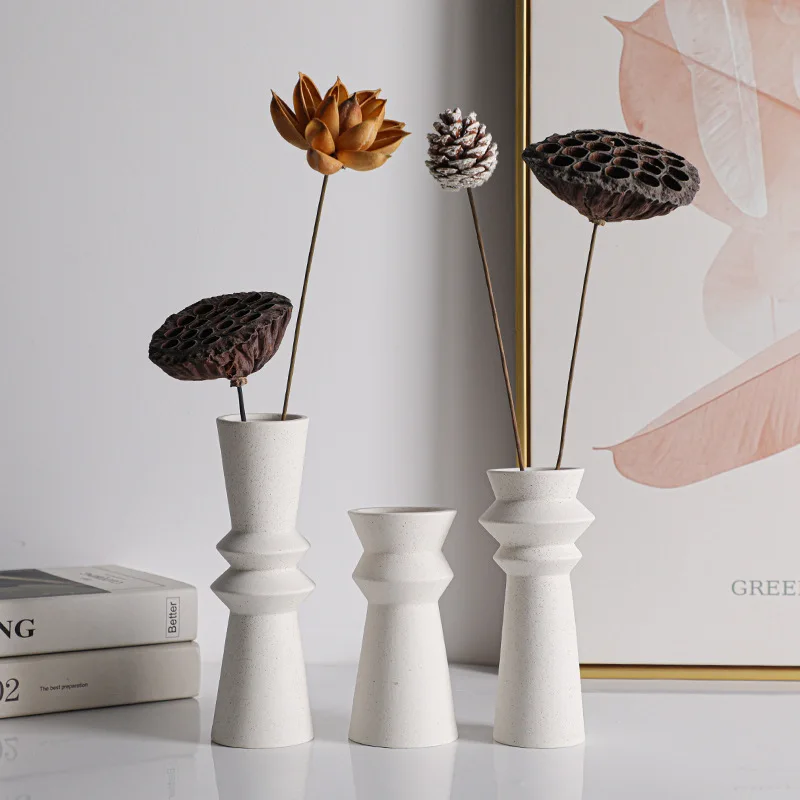 Home Decor Luxury Simple Minimalist Style 3 Sets of Vases Decor Modern Ceramic vases for flowers