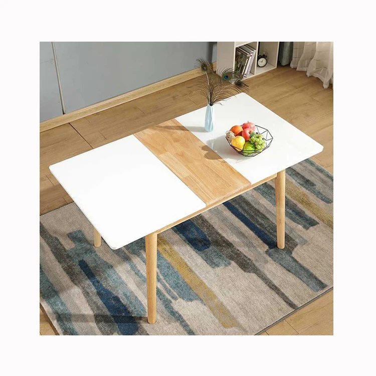 Extendable Dining Table Modern Tables and Chairs Set for Cafes and Restaurants