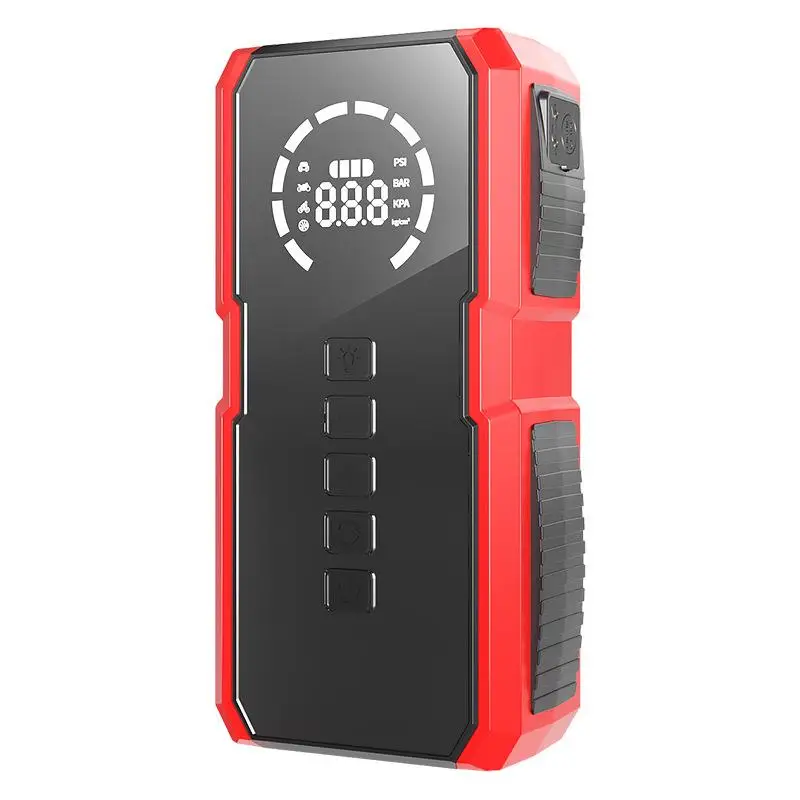 4 In1 Portable Tire Inflator Car Jump Starter With air Pump 12V 10000MAh LED Light Emergency Car Battery Jump Starter Power Bank
