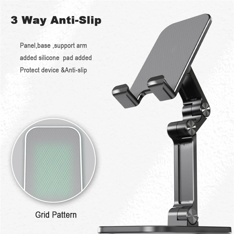 Folding Elegant Triangle Design Mobile Phone Desktop Holder ABS Cell Phone Holder Flexible Phone Stand Holder