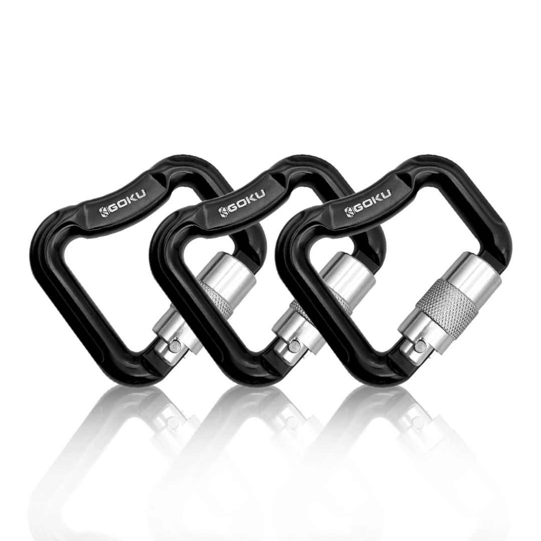 Custom 20KN Heavy Duty Aluminum Self-locking Carabiners Hook for Paragliding
