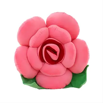 Wholesale Rose Pillow Cushion Valentine's Day present OEM/ODM  stuffed animal toys Flower Shape Stuffed Pillow Present For Kids