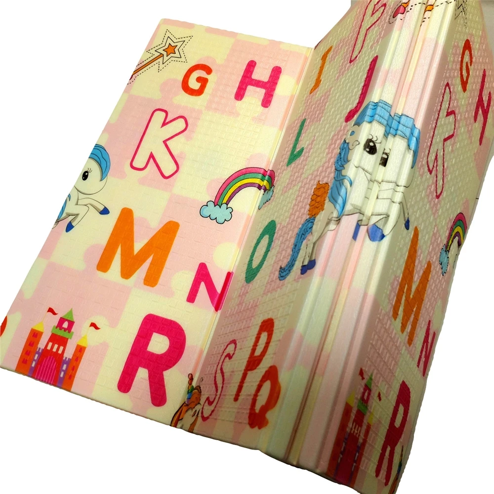 Waterproof Quality Foldable Green Color Xpe Floor Mate Play Mat for Baby Soft Toy Custom Logo Printed