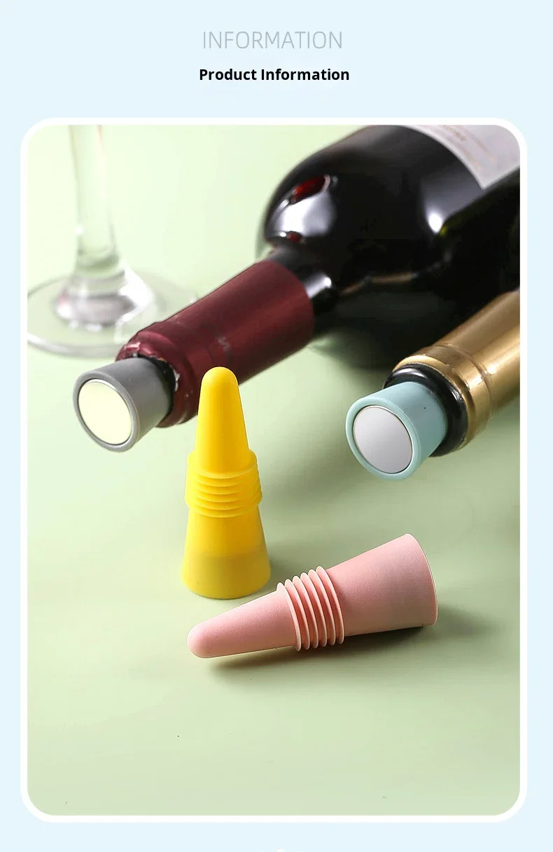 Eco-Friendly Reusable Silicone Wine Stoppers with Leak-Proof & Airtight Seal Caps factory