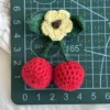 Red with flowers