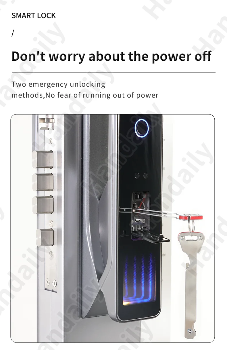 handaily video intercom 3d face authentication fingerprint door lock easy to install tuya smart lock smart home products h26-9