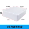 White five-compartment lid