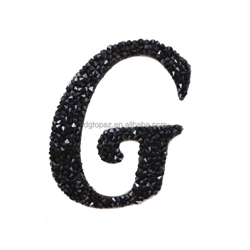 Free sample New arrival silicone logo heat transfer custom rhinestone greek letter patches for bags