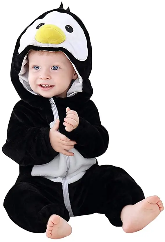 Unisex Baby Hooded Romper Outfits 0-24 Months