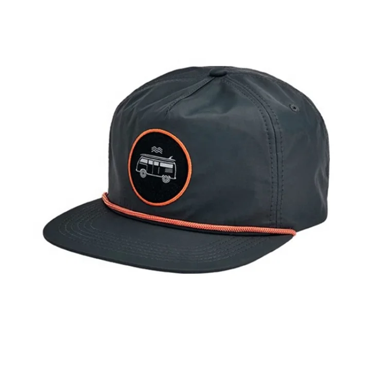 Fashion style high quality five panels unconstructed custom snapback cap with embroidery patch logo 