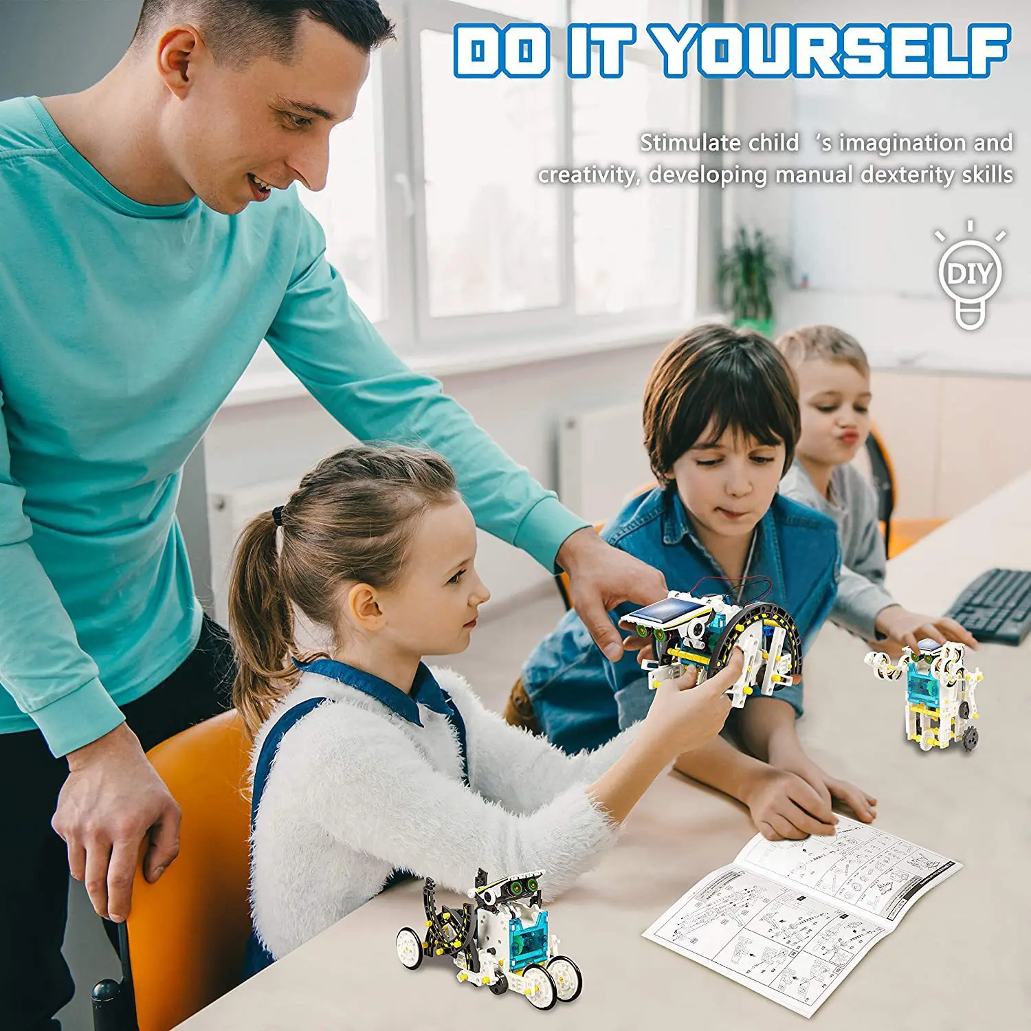 Игрушка физическая развивающая 13-в-1 для экспериментов робот на солнечной батарее научная игрушка набор детей От 8 до 12 лет