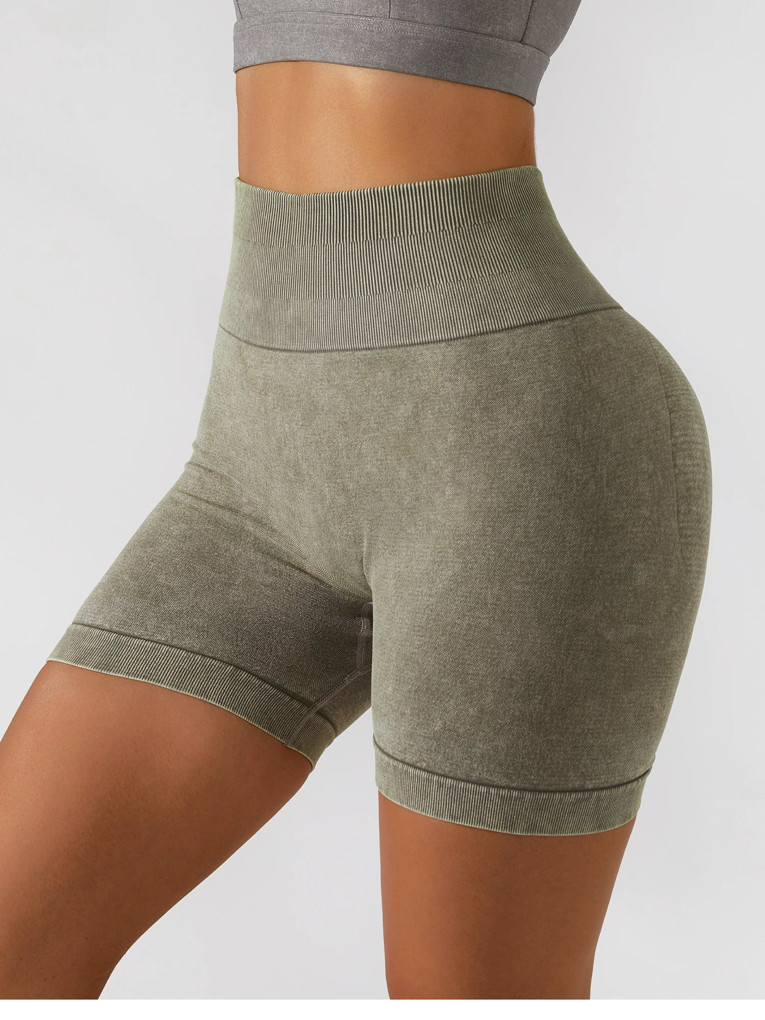 Hot Sale Gym Seamless Biker Shorts High Waist Yoga Scrunch Butt