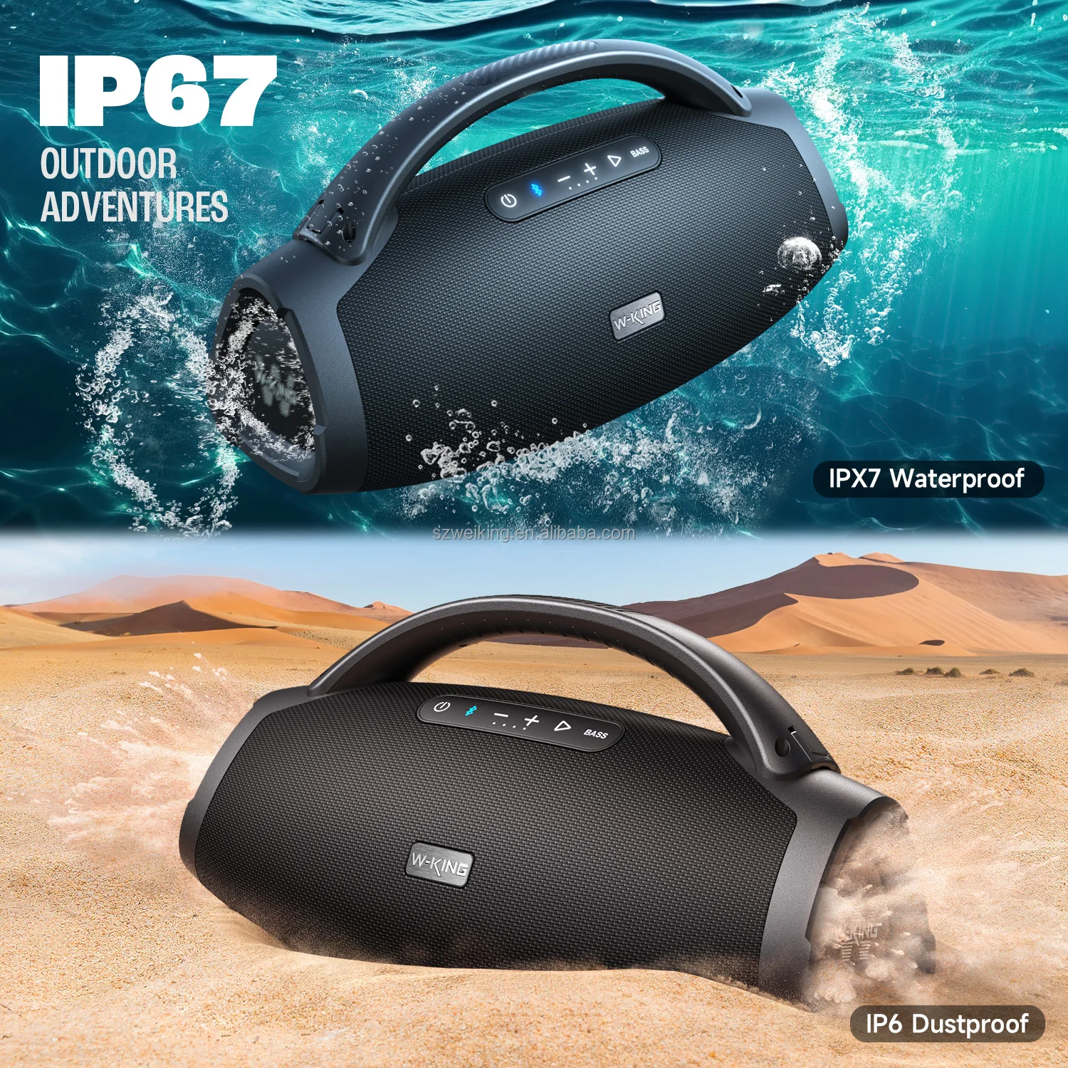 W-KING X20 Bluetoothスピーカー 大迫力200W 防水、防塵 Original W-KING X20 200W Bluetooth Wireless Waterproof Portable
