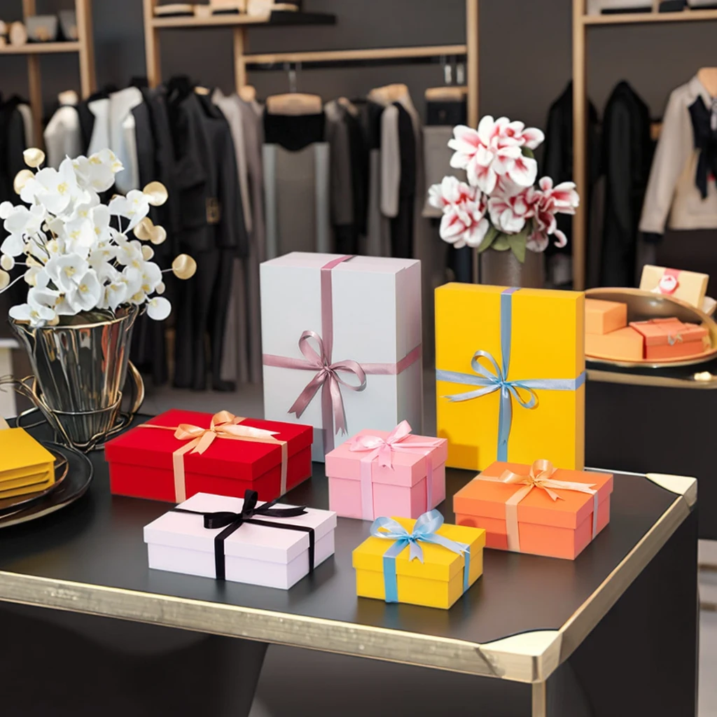 Custom Color Custom Craft Printed Logo Luxury Lid and Base With Neck Cardboard Packaging Gift Flower Jewelry Chocolate Shoes Box