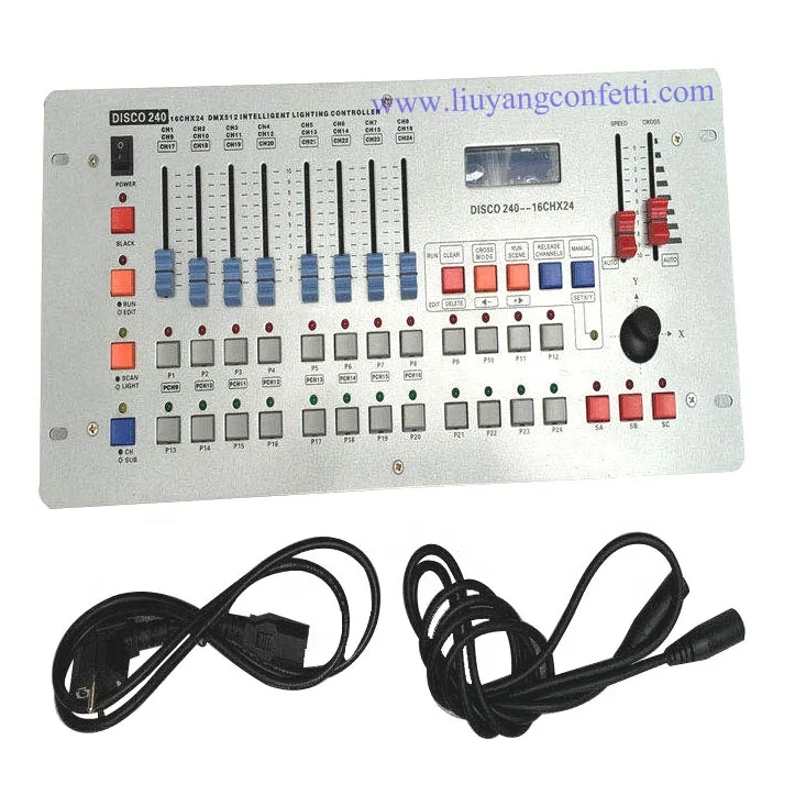 DMX Console Di Illuminazione, 240 Canali DMX 512 Controller Per Luci Dj, Dotata Di Funzione Di Backup Dati USB Nero - 6