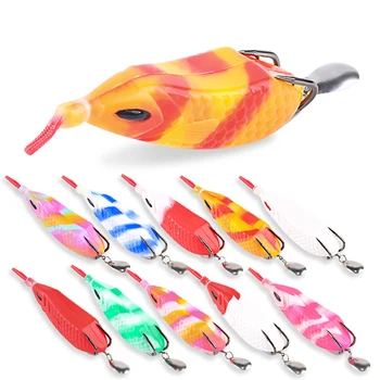 11.5cm/16g Thunder Frog Lure Soft Lure Bionic Floating Rubber Sequin Frog for Trout Sea Bass Fishing – Soft Lure – view 2