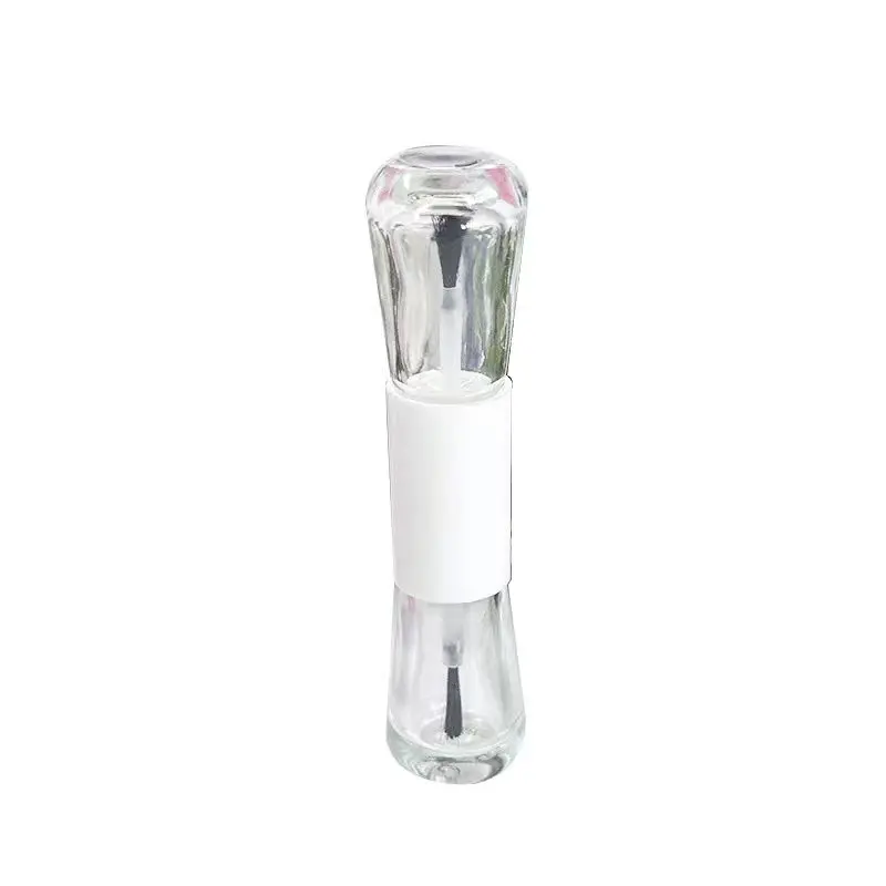 High Quality Transparent Empty Double Ended Glass Bottle Nail Polish with Brush Cosmetics Dispenser Bottle