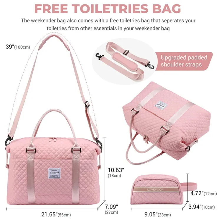 Customized Water Proof Travel Luggage Gym Tote Bag Carry On Overnight Sport Yoga Duffel Bag With Cosmetic Storage Bag