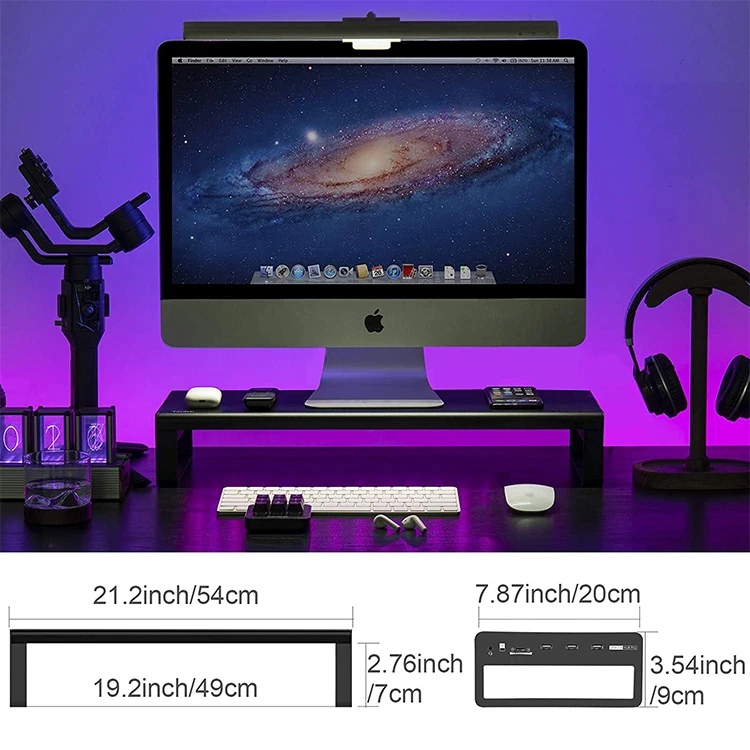 Great Roc Aluminium Riser Desk Stand Output 3x Standard Usb 1x Type C ...