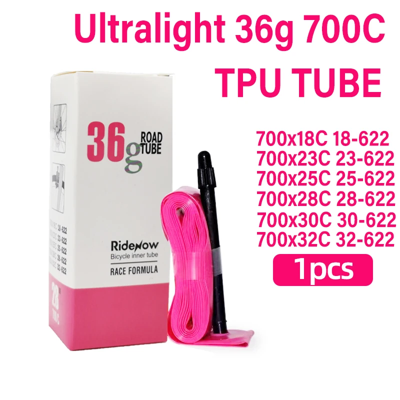 thumbnail image 2 of ROCKBROS Bike Inner Tube 700x18/28C Ultralight 24g TPU Road Bicycle 2 of 13